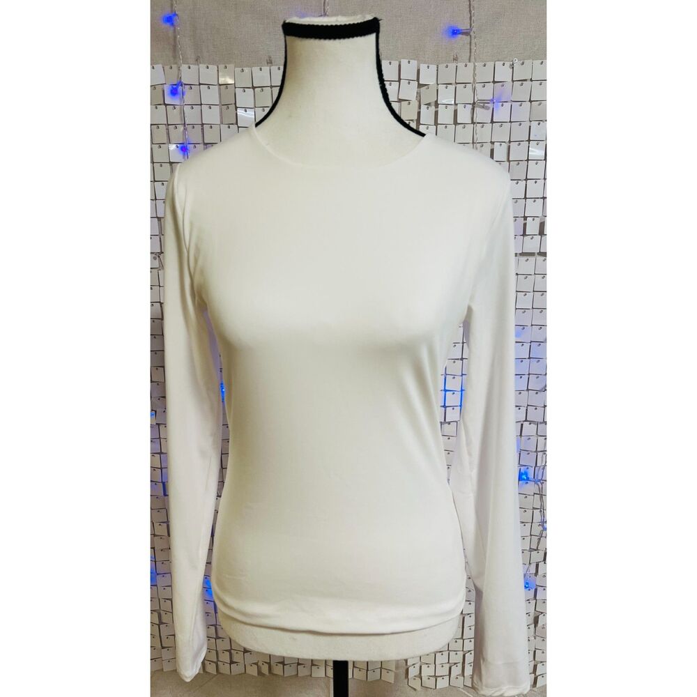 SPANXsmooth Jersey Crewneck Long Sleeve Top. Size M.